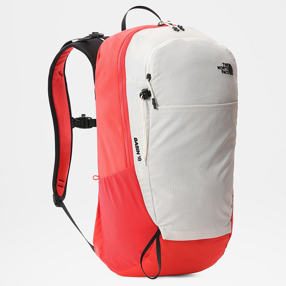 The North Face Backpacks Mens Australia - The North Face Basin 18L White / Red Hiking (TWE-409612)